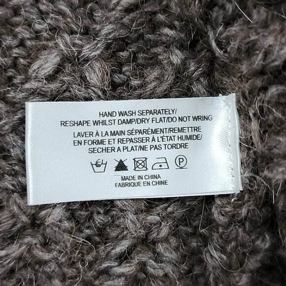 Windsmoor Women's Brown Knit Alpaca Wool Blend Cardigan Bell Sleeves Size L - Picture 10 of 14